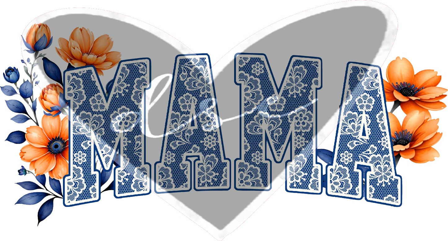 Assorted Blue Orange Floral Vinyl