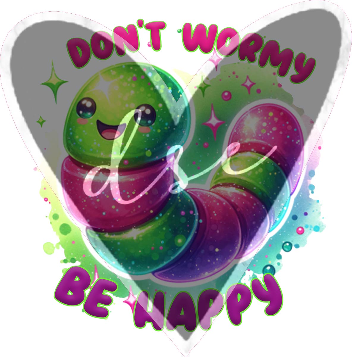 Assorted Don't Wormy Be Happy Vinyl