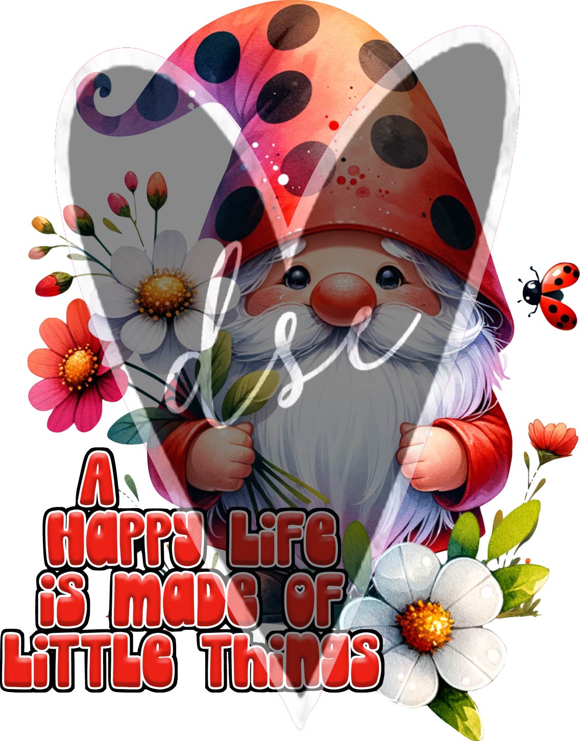 Assorted Ladybug Gnome Vinyl
