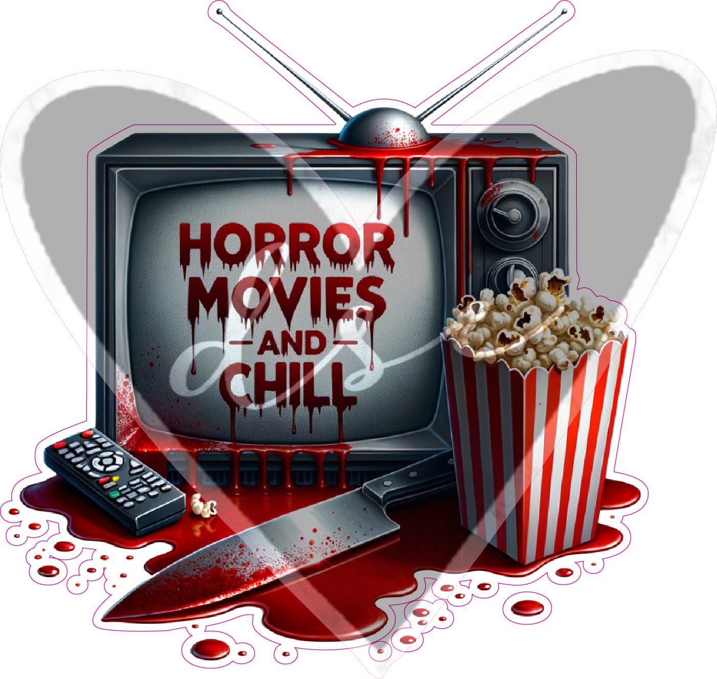 Assorted Horror Movies TV Popcorn Bloody Vinyl