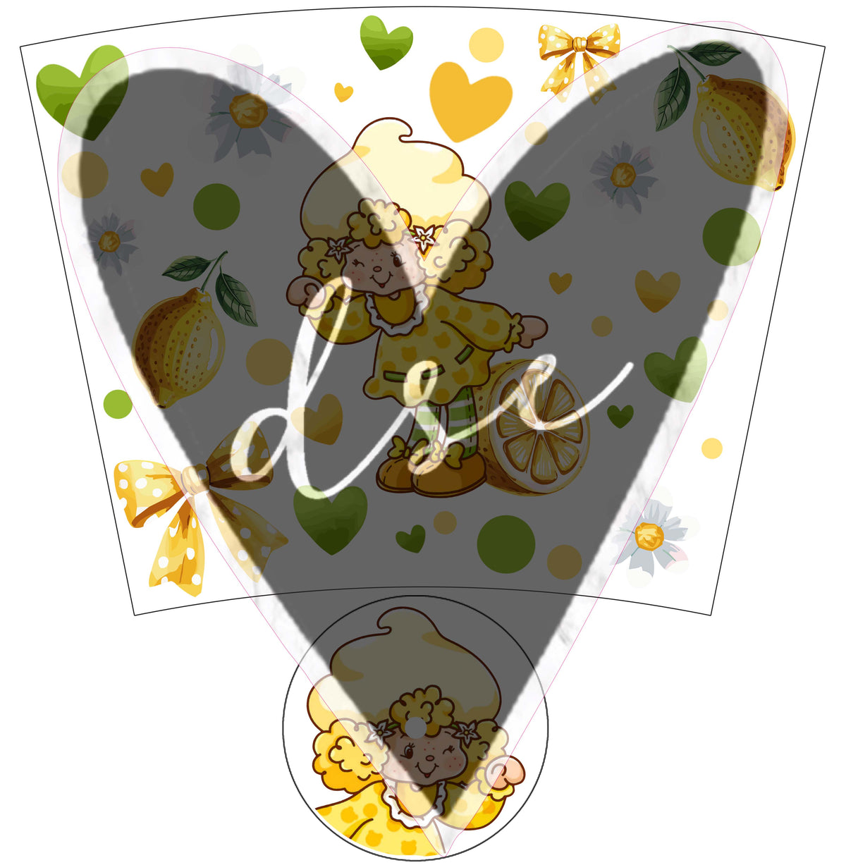 Lemon Meringue UV DTF Acrylic Cup Wrap