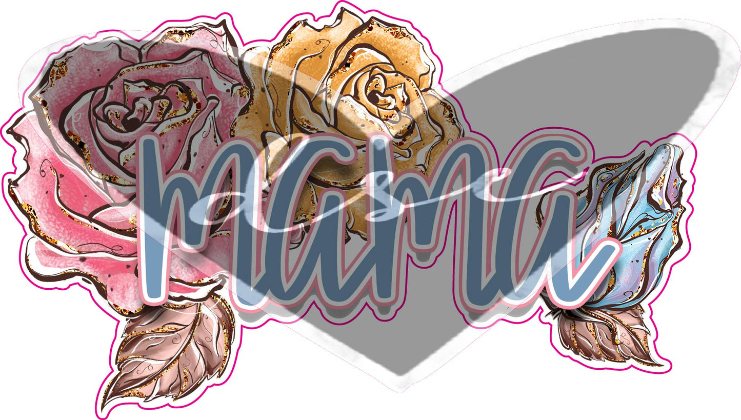 Assorted Pastel Glitter Floral Vinyl