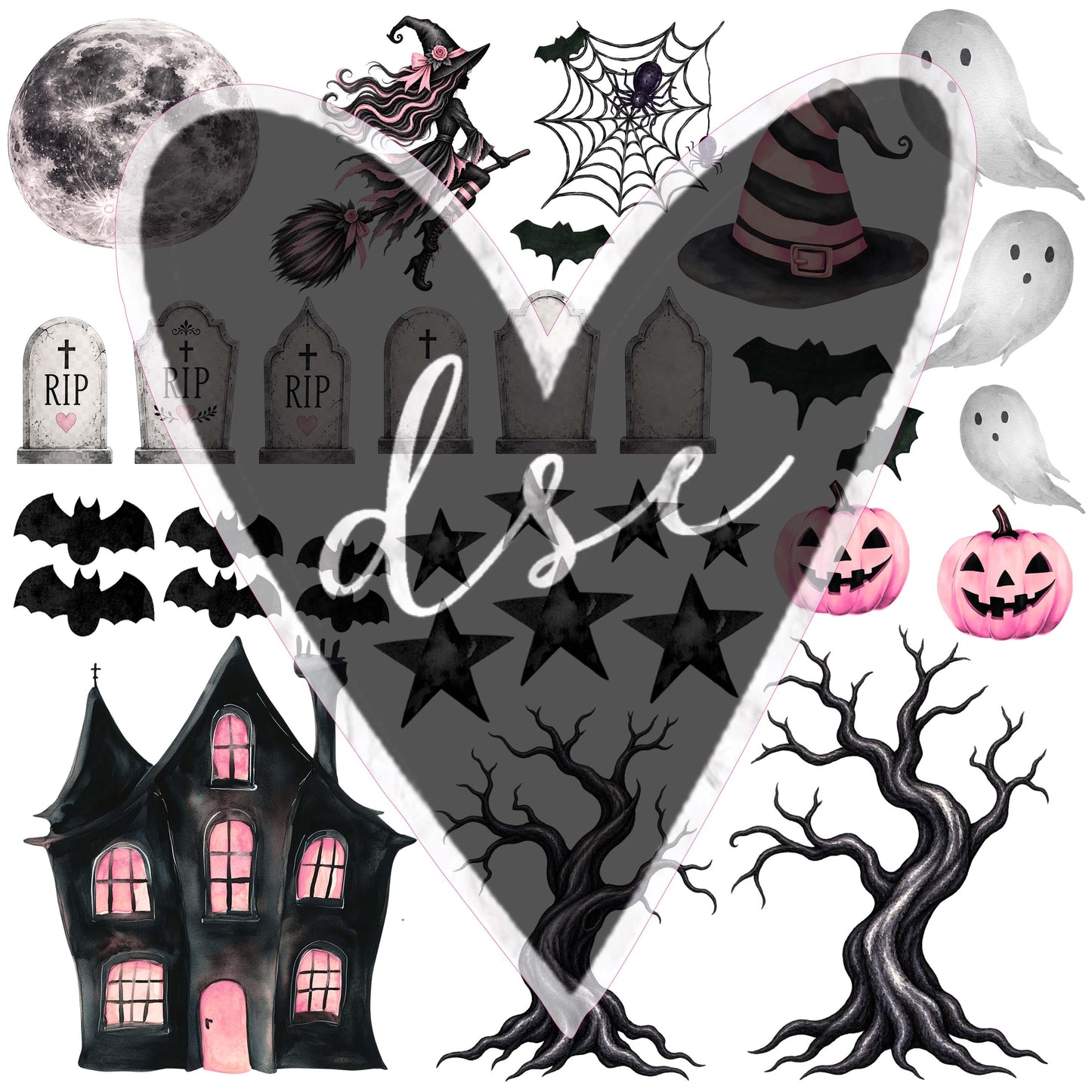 Halloween Scene Filler Sheet UV DTF
