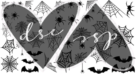 Spiders Webs Bats Filler Sheet UV DTF