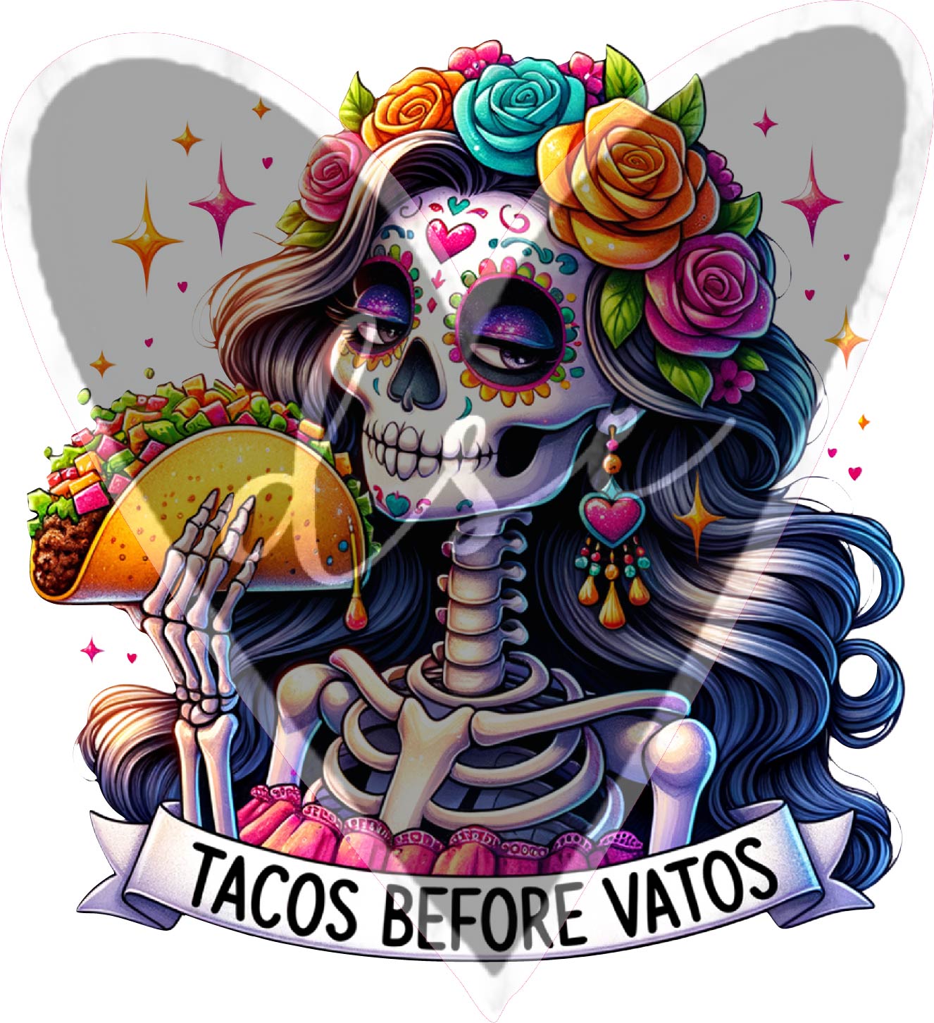 Assorted Tacos Before Vatos Vinyl