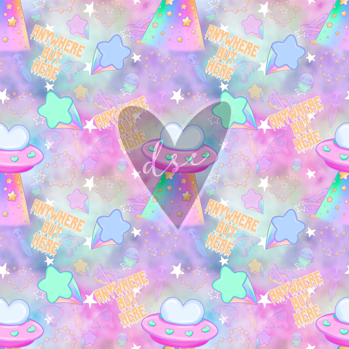Assorted Pastel Galaxy/Aliens Vinyl
