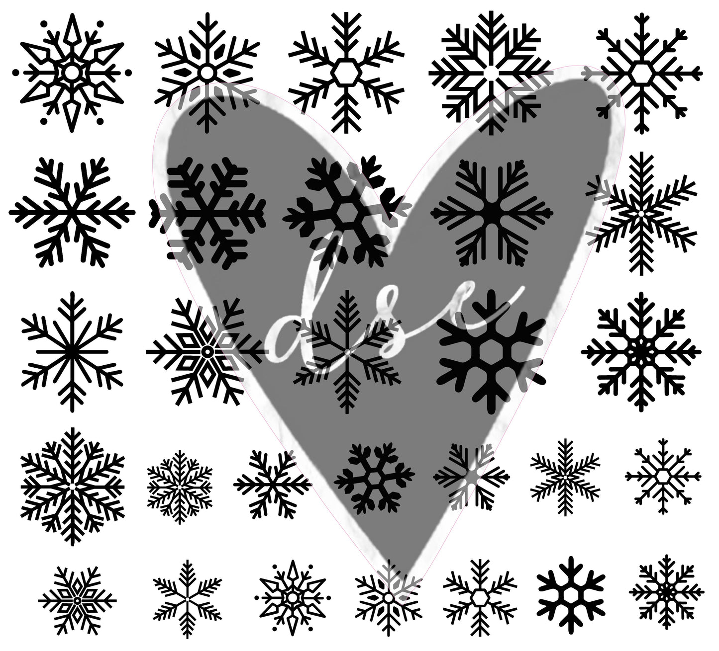 Assorted Snowflake Filler Sheet Vinyl