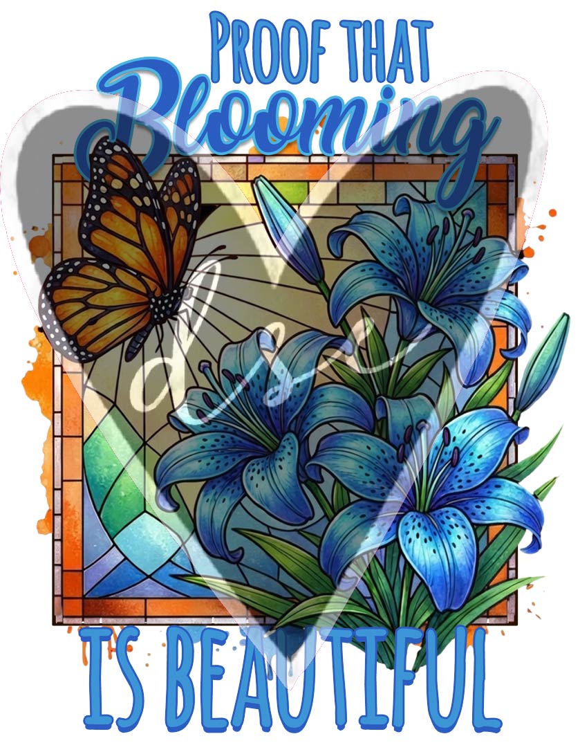 Assorted Blue Tiger Lilies Vinyl