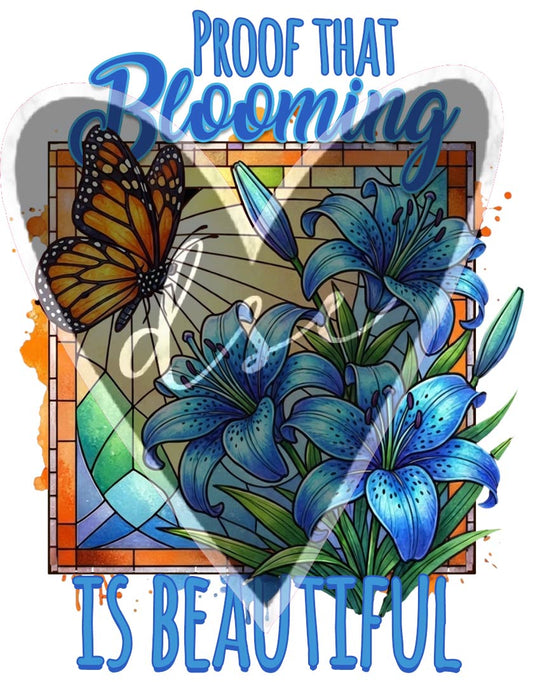Assorted Blue Tiger Lilies Vinyl