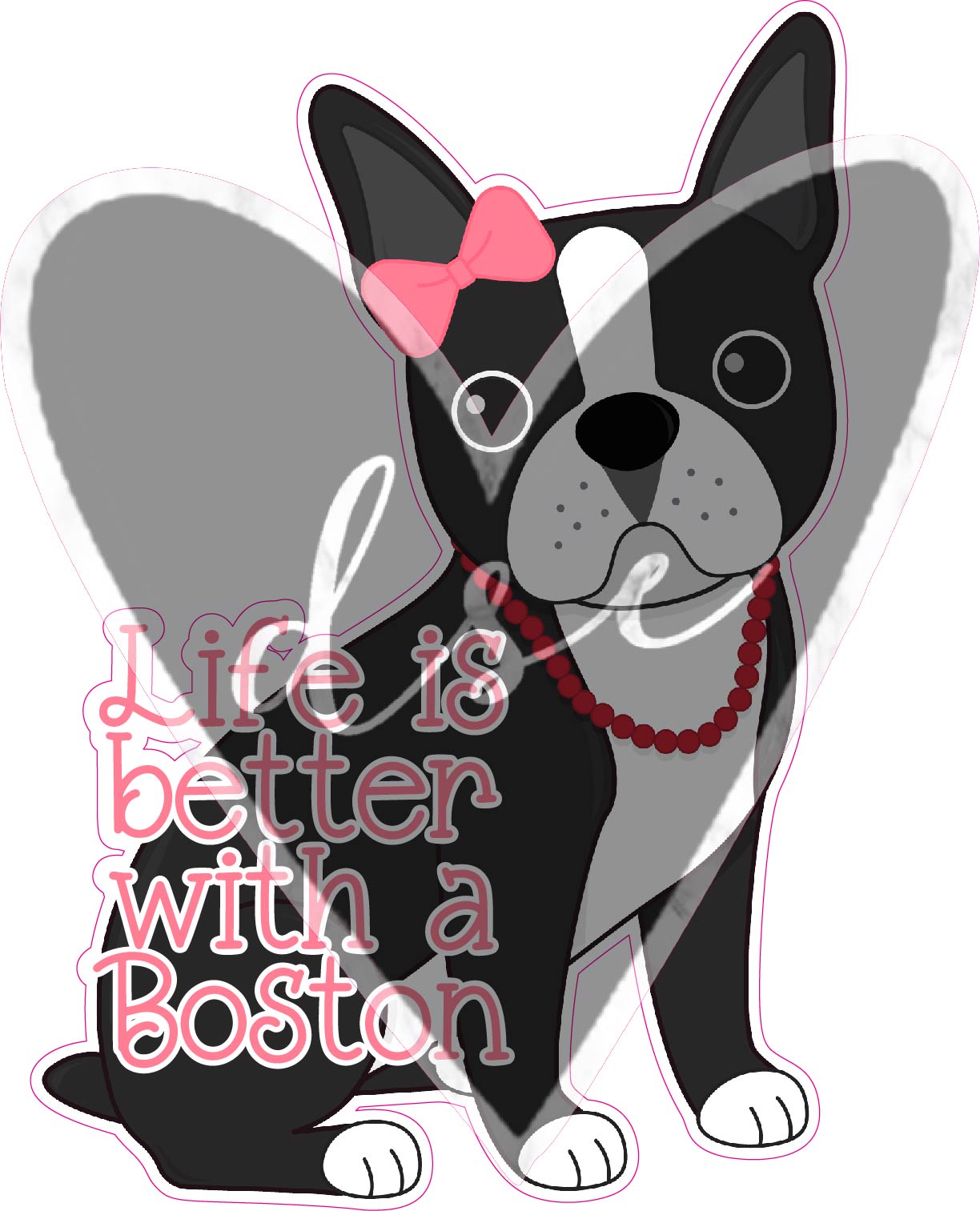 Boston Terrier Assorted Vinyl