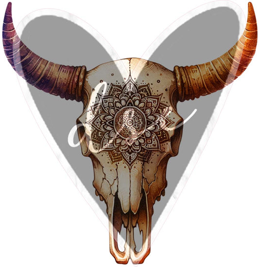 Assorted Cow Skull Decals
