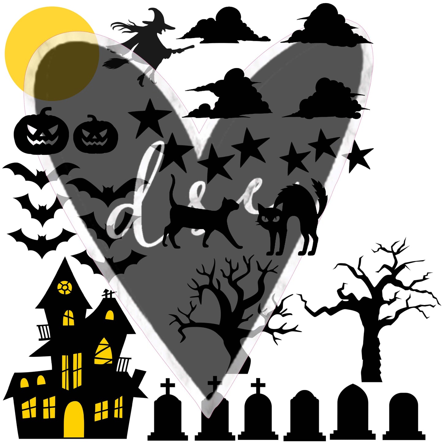 Halloween Scene Filler Sheet UV DTF