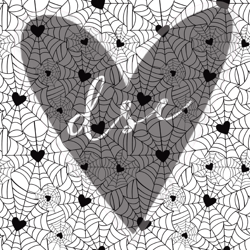 Assorted Heart Spiderweb Vinyl Sheets