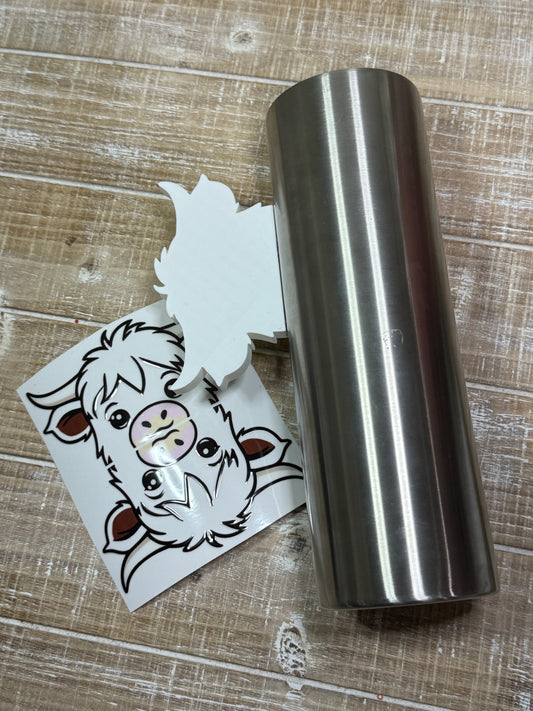 Highland Cow Peeking Handle