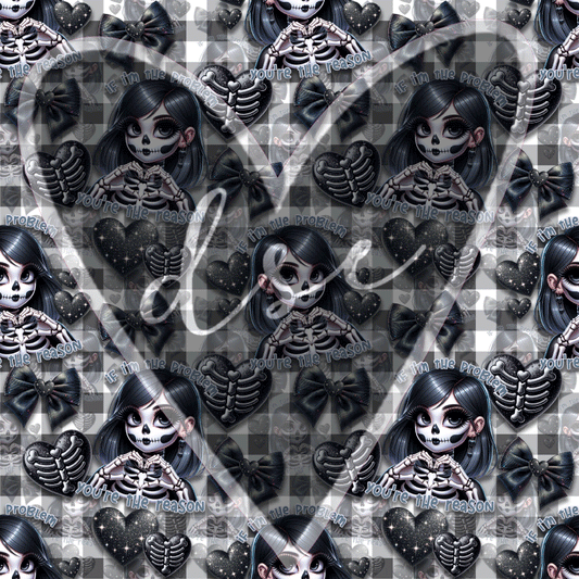 Assorted If I'm the Problem Skeleton Vinyl