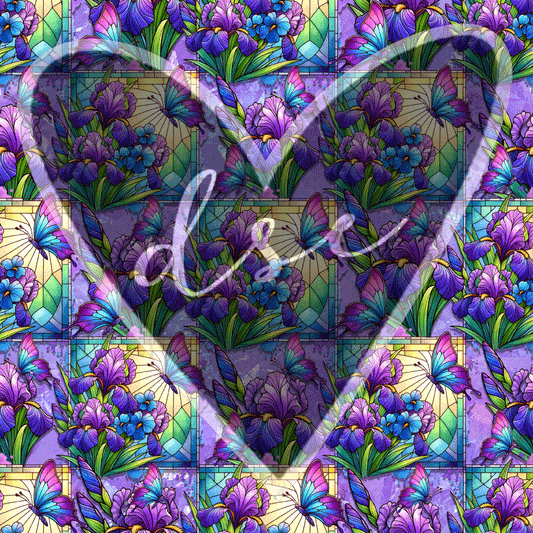 Assorted Iris Floral Vinyl