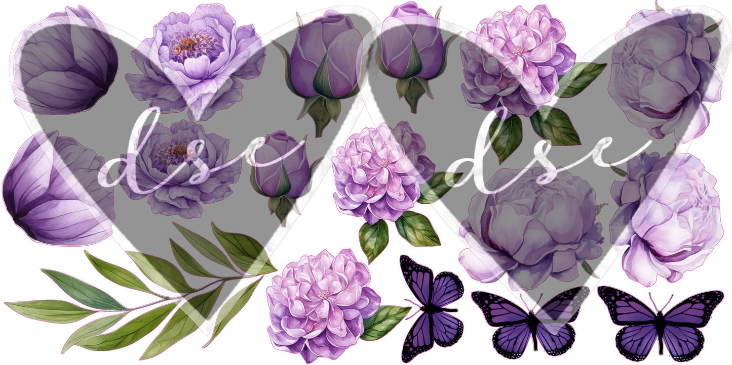 Assorted Lilac Floral Vinyl