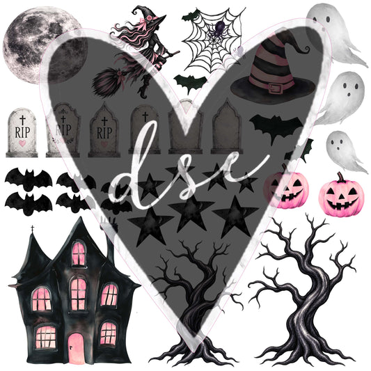 Halloween Scene Filler Sheet UV DTF