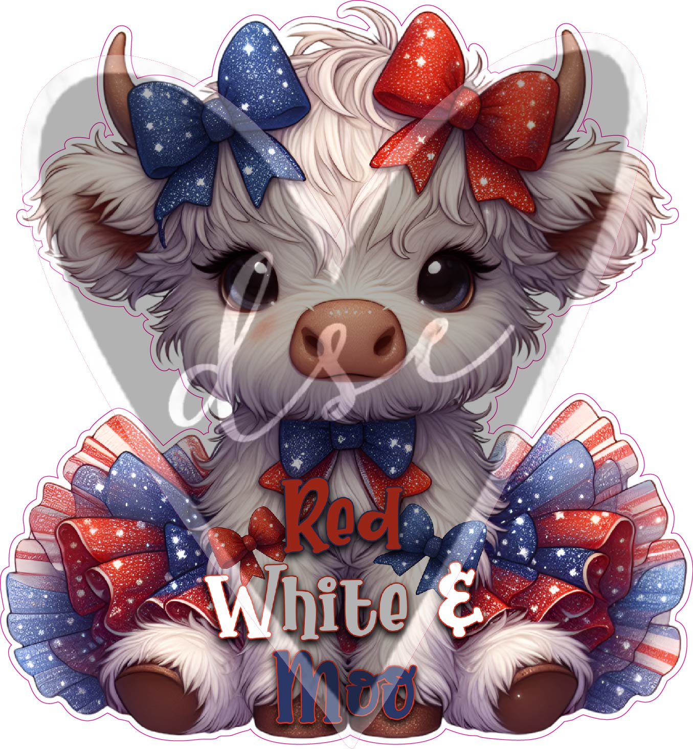 Assorted Red White Moo Vinyl