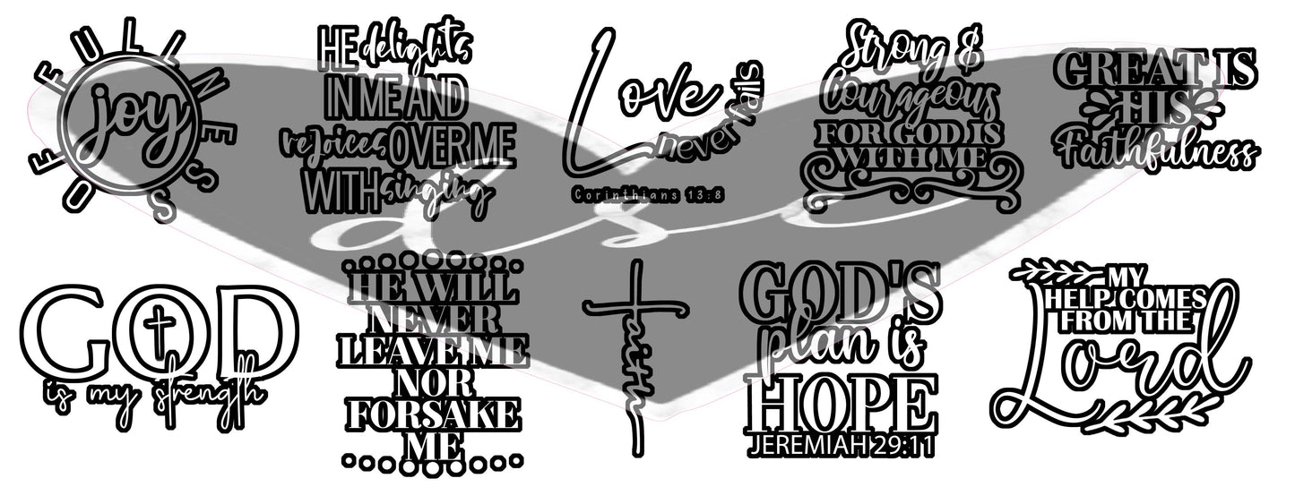 Scripture Filler Sheet UV DTF/SVG