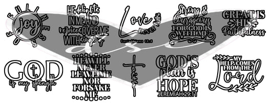 Scripture Filler Sheet UV DTF/SVG