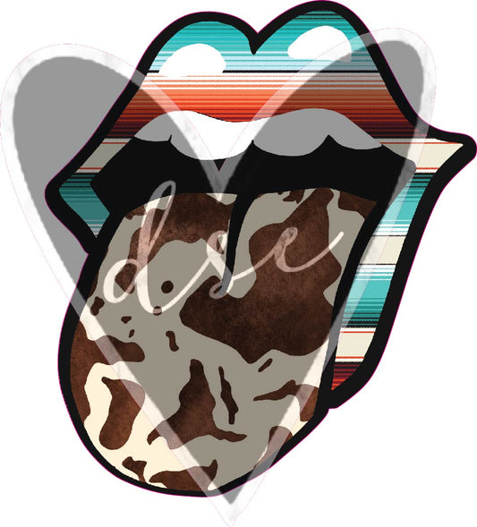 Western Serape Tongue Decal