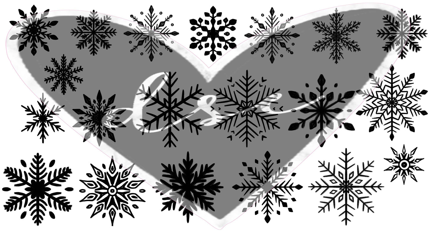 Snowflakes Filler Sheet UV DTF