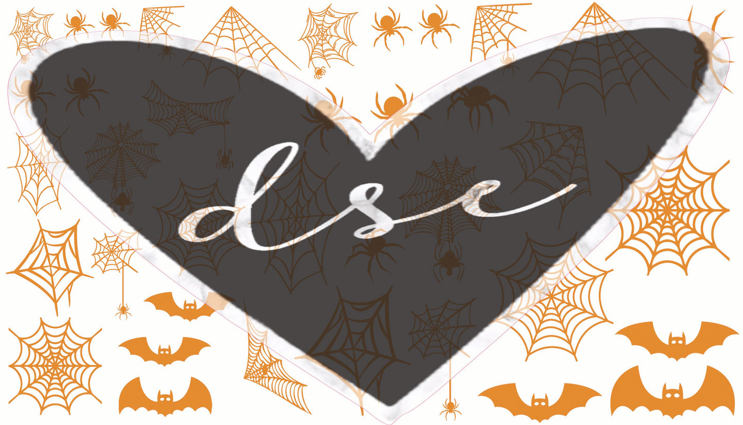 Spiders Webs Bats Filler Sheet UV DTF