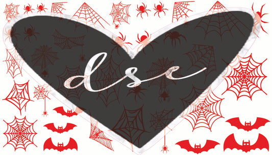 Spiders Webs Bats Filler Sheet UV DTF