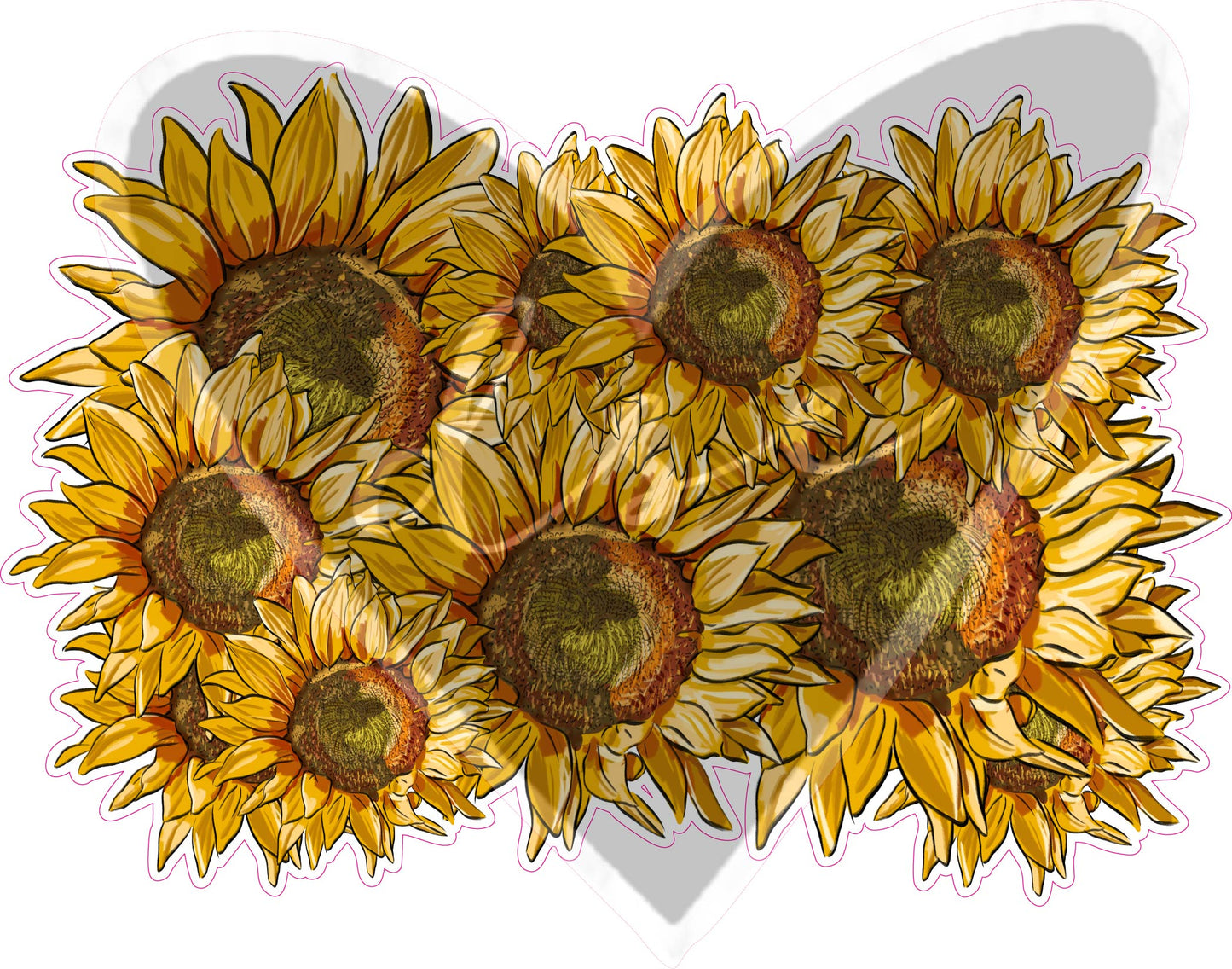 Assorted Sunflowers Tan Vinyl