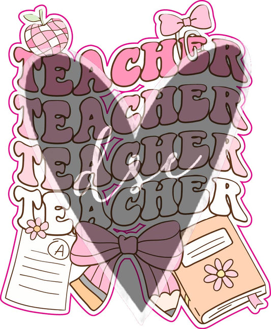 Assorted Teacher Pink Bows Vinyl