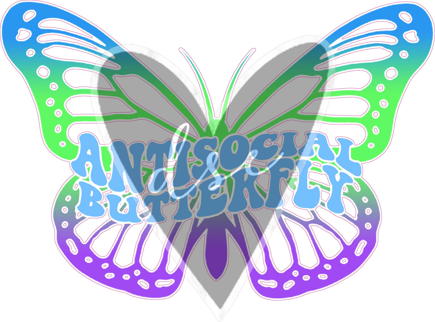 Assorted Neon Butterflies Vinyl