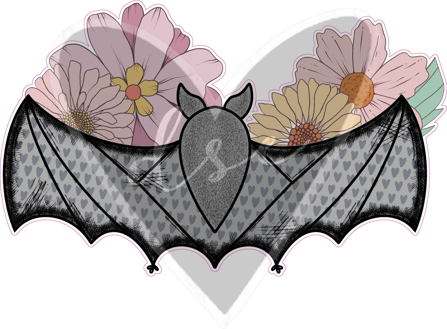 Assorted Bat Floral Vinyl