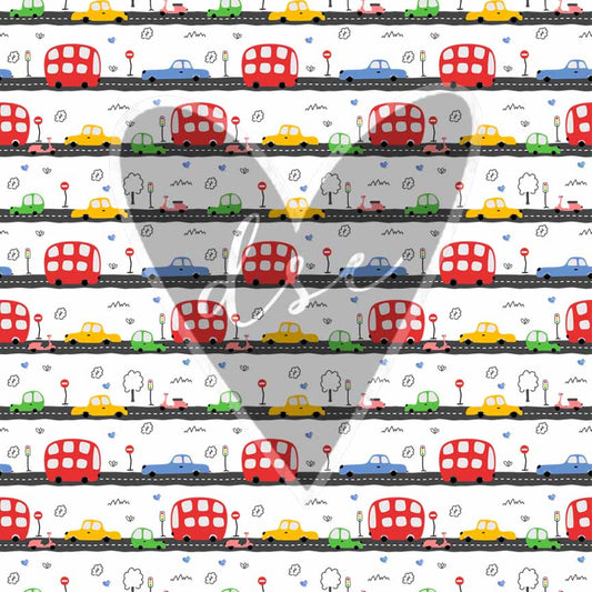 Cars On Road Clipart 12x12 sheet