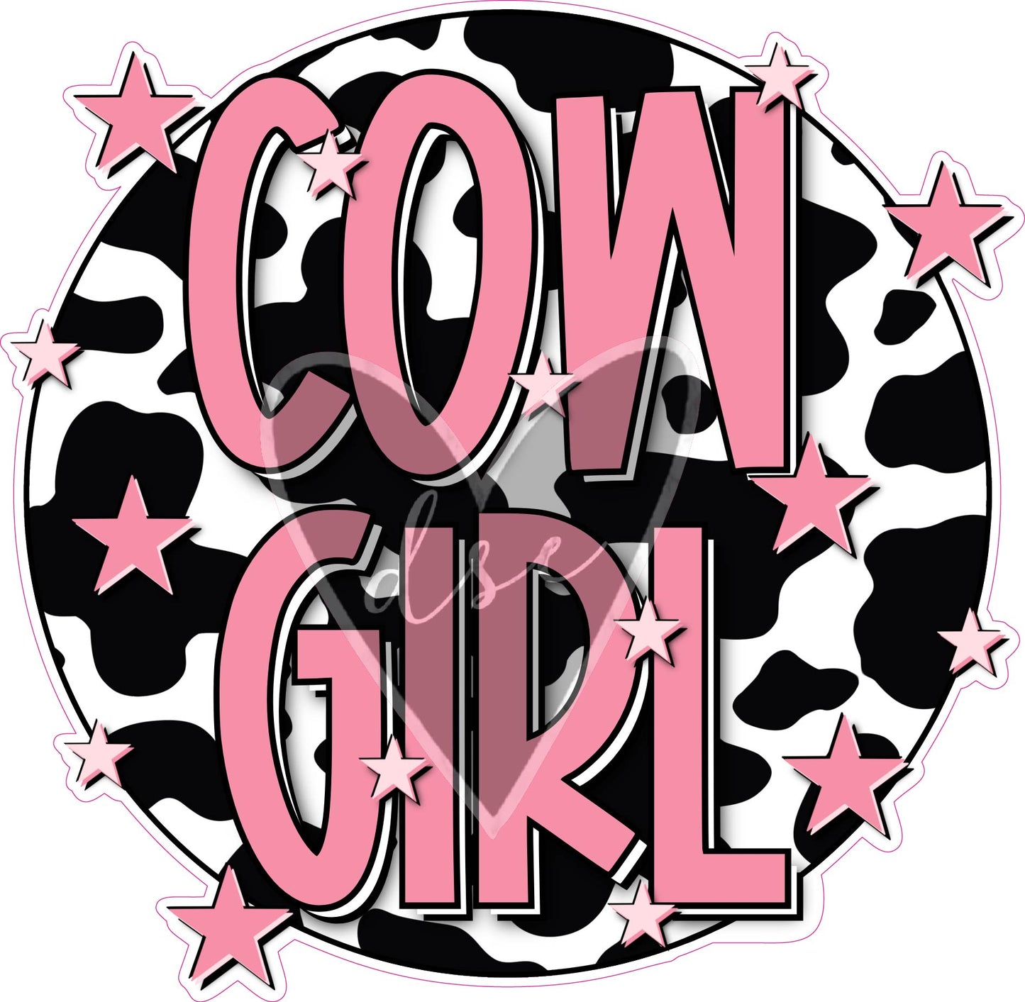 Cow Girl Decal