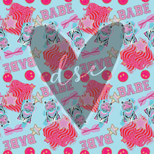 Pink Teal Babe 12x12 sheets