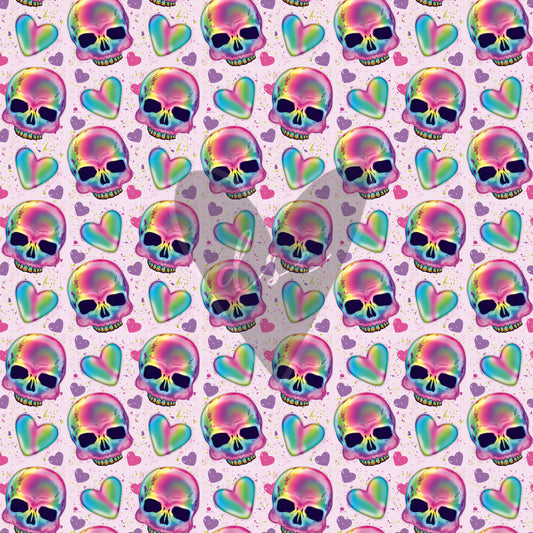 Metallic Skull 12x12 Vinyl Sheet