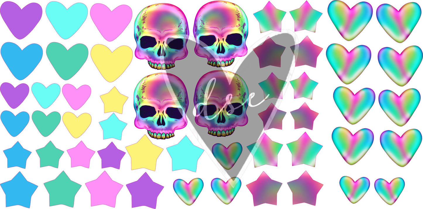 Metallic Skull Filler Sheet