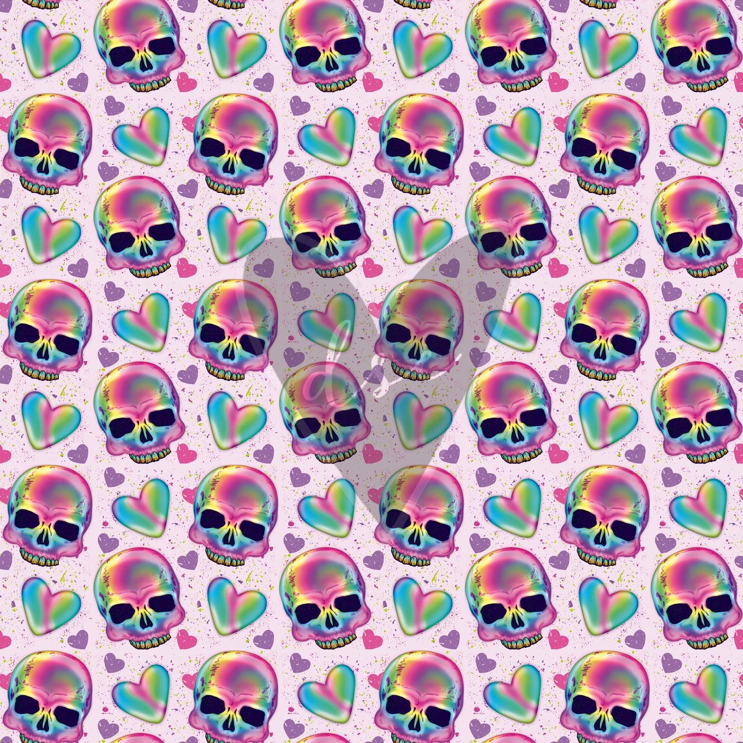 Metallic Skull 12x12 Vinyl Sheet