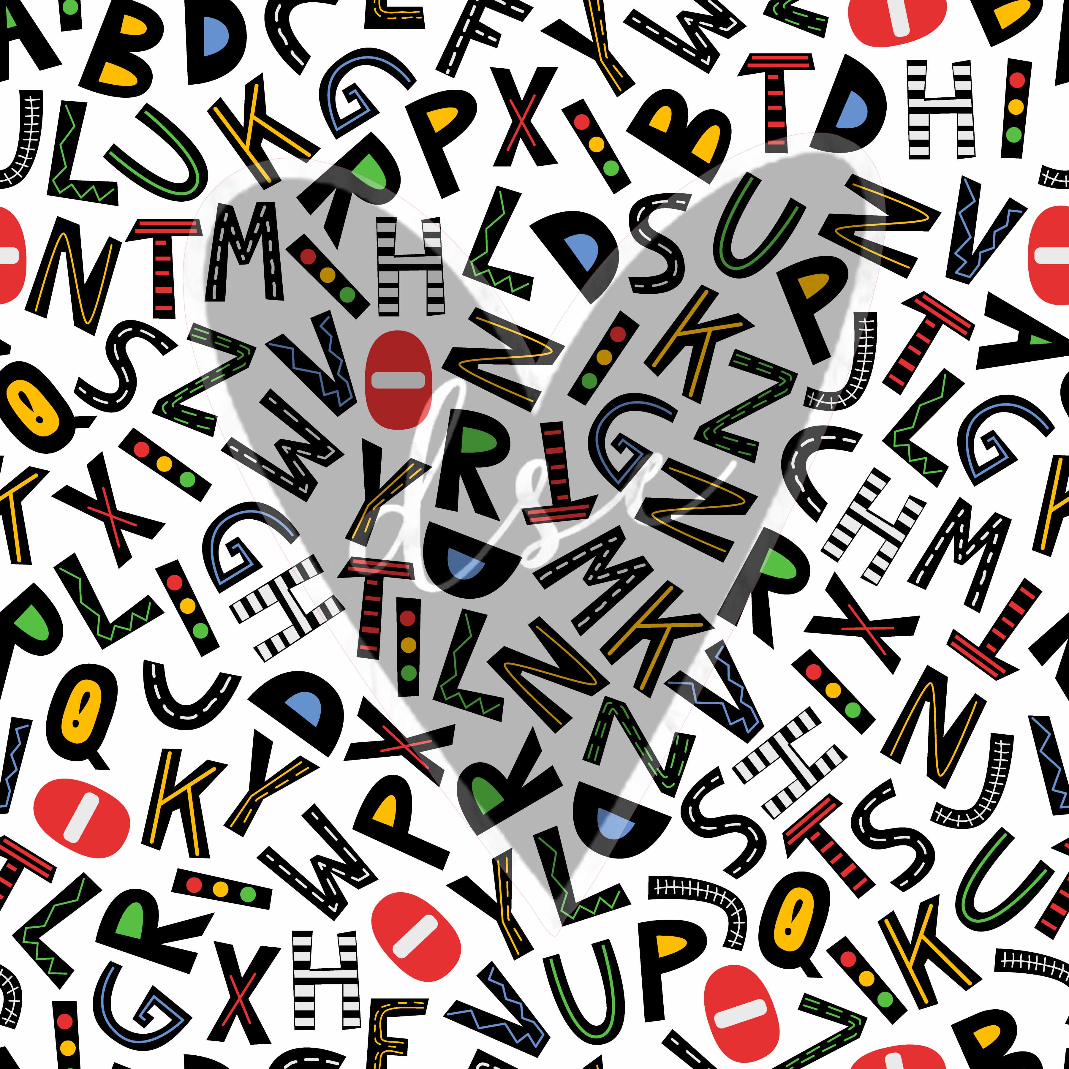 Road Letters Clipart Large 12x12 sheet – daniellespencerexclusive